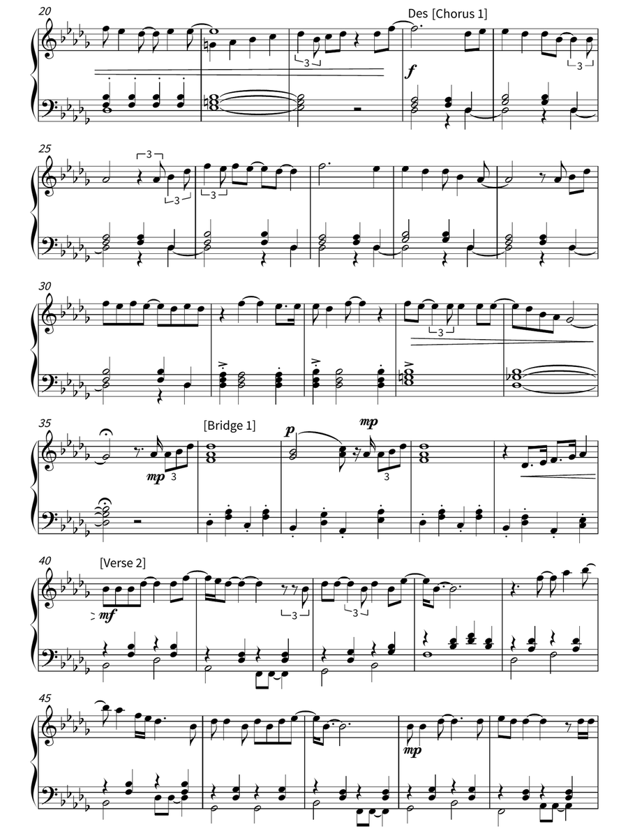 The Night They Drove Old Dixie Down Piano Solo scores gallery preview page 2