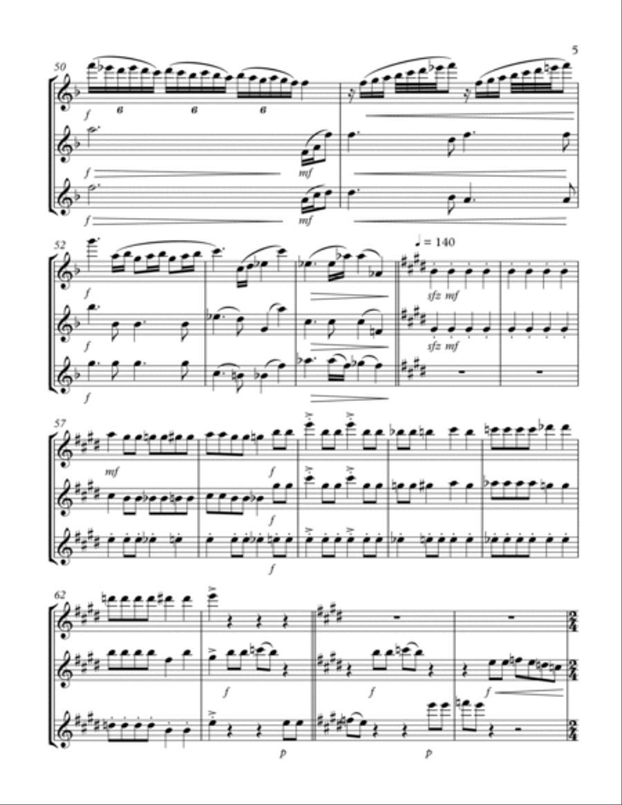 Bohemian Rhapsody Flute Trio scores gallery preview page 6