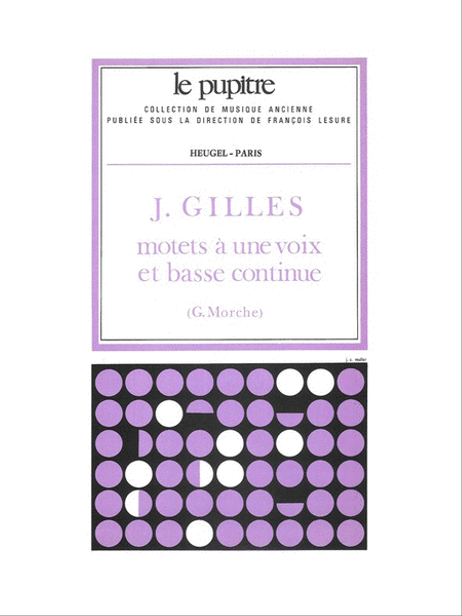 Motets A Une Voix Et Basse Continue Partition Et Parties (lp55)