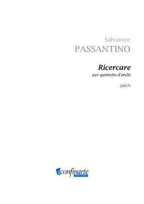 Salvatore Passantino: RICERCARE (ES-21-050) - Score Only