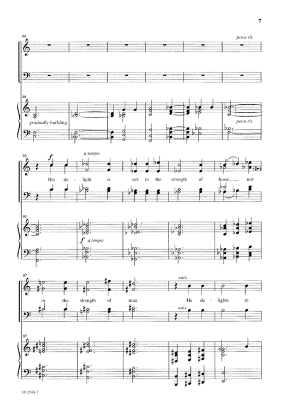 Psalm 147 Psalm 147 4-Part scores gallery preview page 7