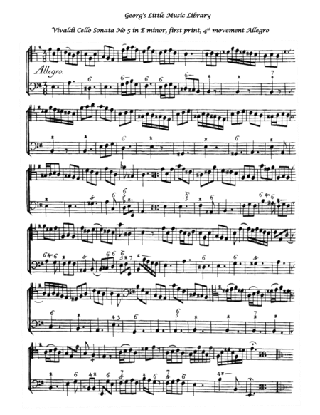 Vivaldi Cello Sonata No 5 E minor arr. for cello & guitar