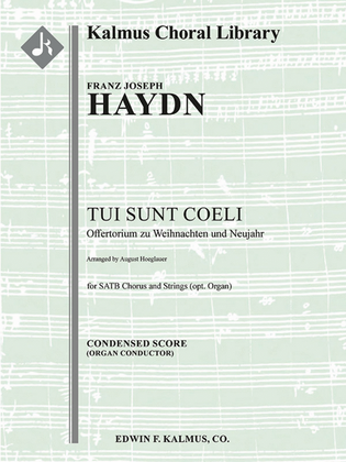 Tui Sunt Coeli -- [Aus dem Danklied zu Gott, Hob. XXVc -- 8, for SATB Chorus/Keyboard]