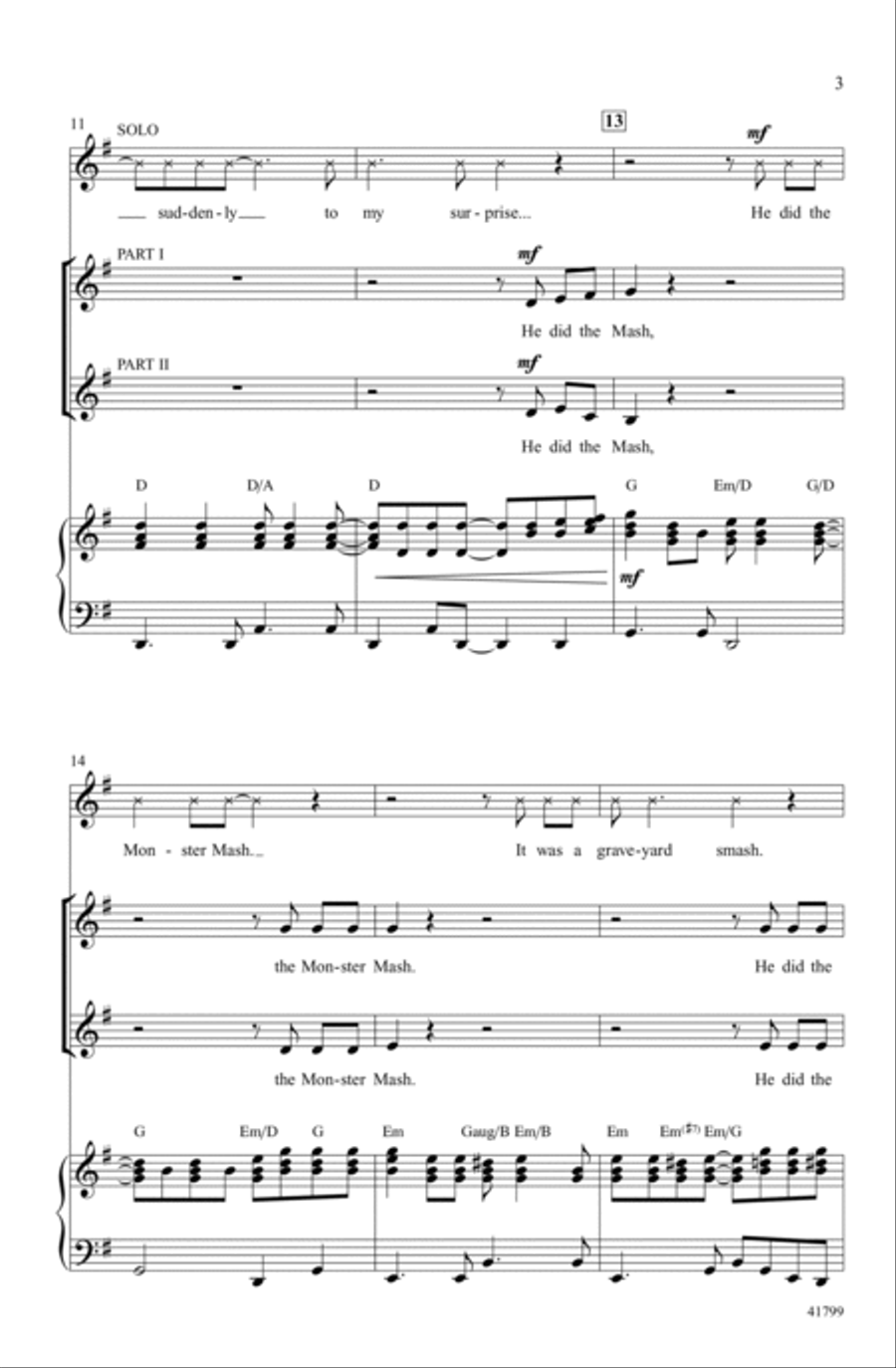 Monster Mash Choir scores gallery preview page 2
