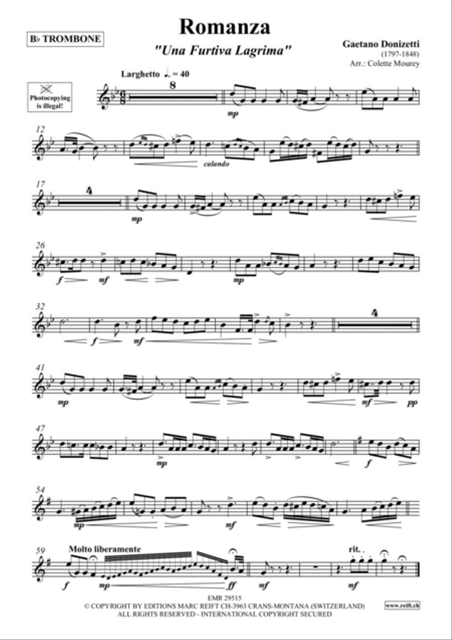 Romanza Trombone scores gallery preview page 3
