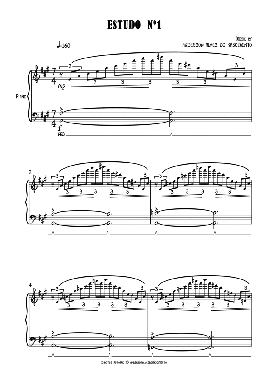 Study nº1 Piano Method scores gallery preview page 1