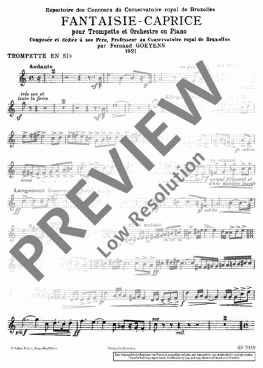 Fantaisie-Caprice Trumpet scores gallery preview page 13