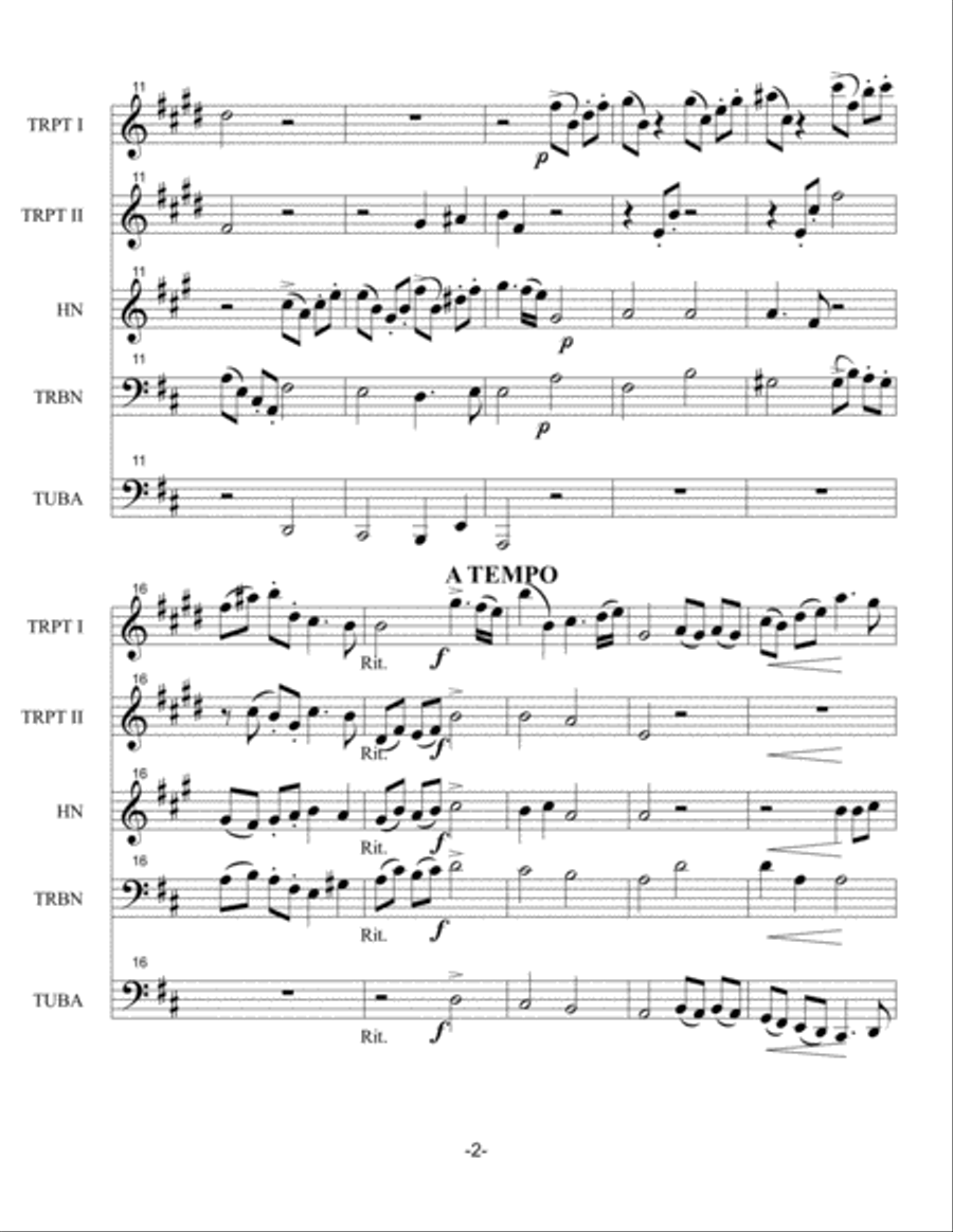 GAVOTTE Brass Ensemble scores gallery preview page 2