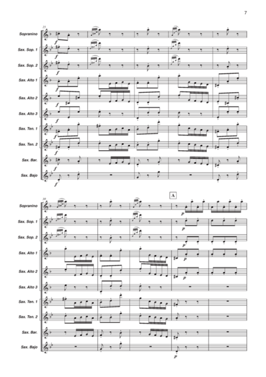 La Boda de Luis Alonso Intermezzo Saxophone scores gallery preview page 4