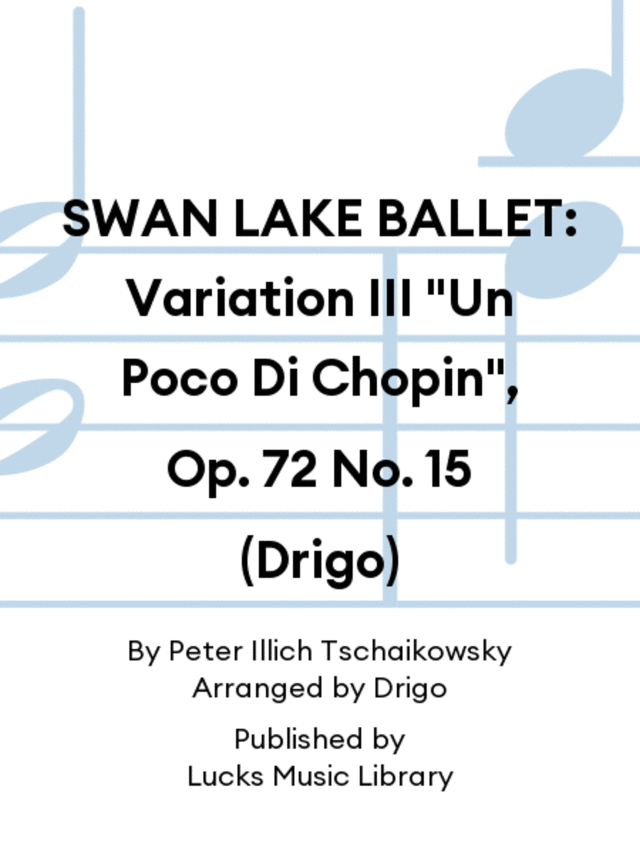 SWAN LAKE BALLET: Variation III 