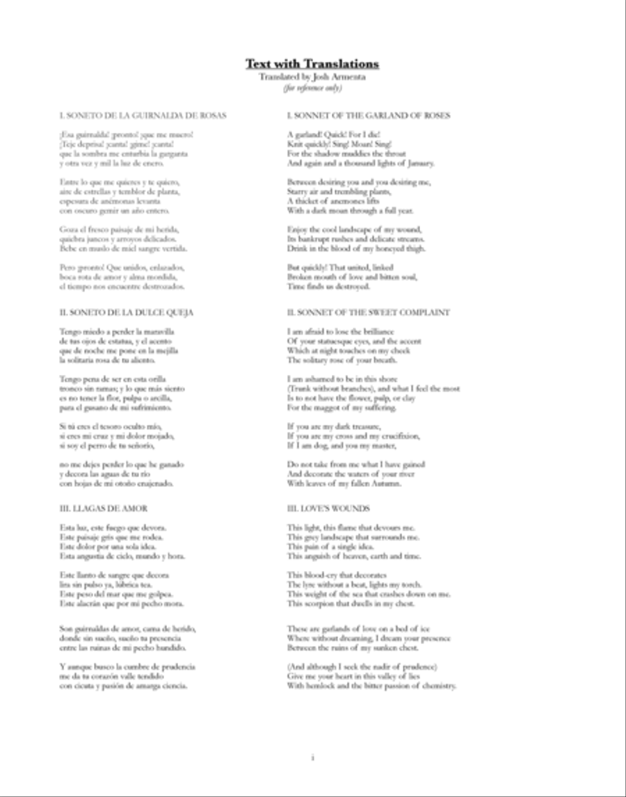 Sonetos del amor oscuro (Full Score) Chamber Orchestra scores gallery preview page 2