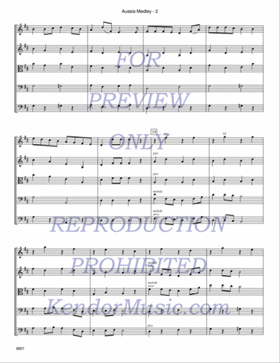 Aussie Medley String Orchestra scores gallery preview page 3