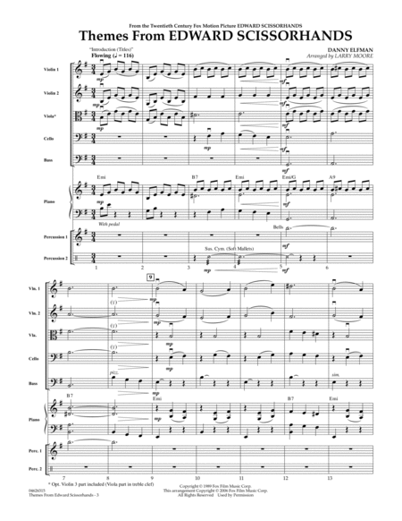 Themes from Edward Scissorhands - Full Score