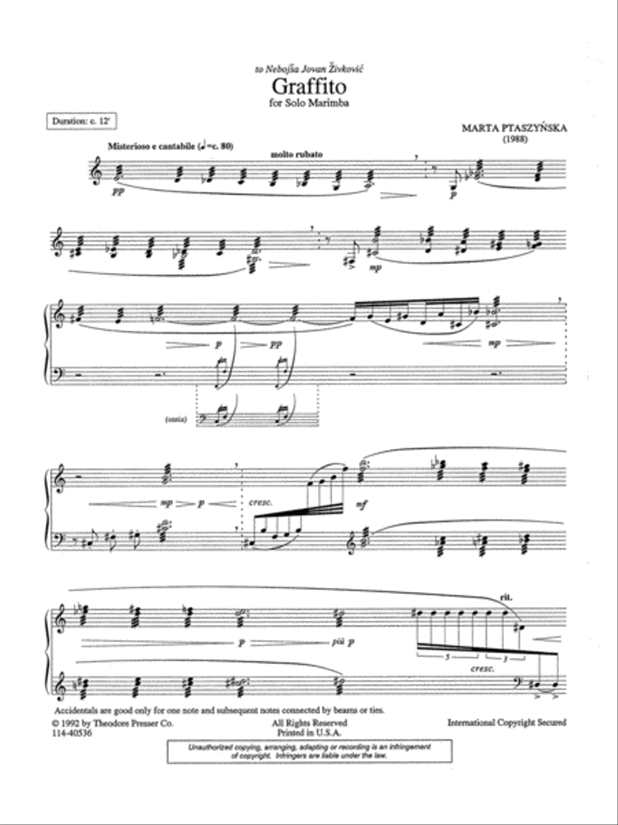 Graffito Graffito Chamber Music scores gallery preview page 3