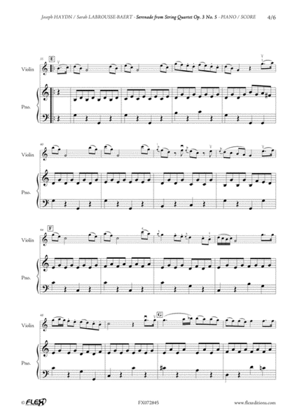 Serenade from String Quartet Op. 3 No. 5 image number null