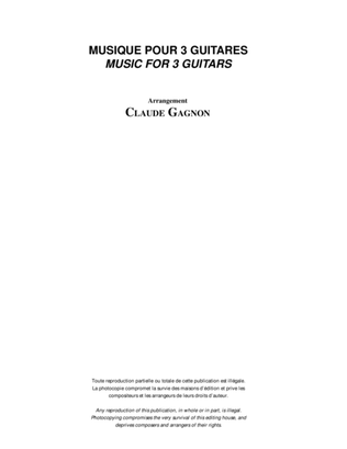 Book cover for Musique pour trois guitares