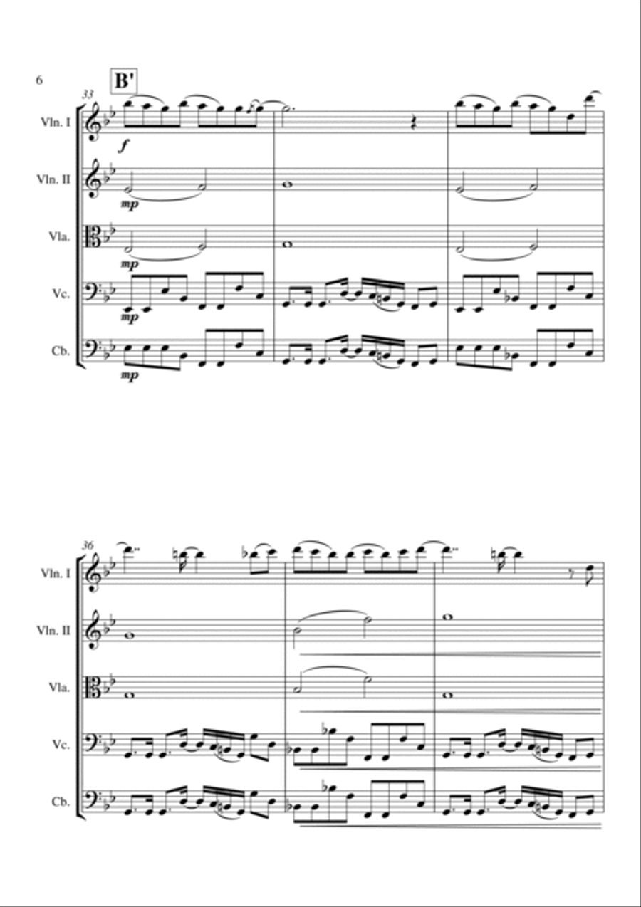Quinteto de Cuerdas String Quintet scores gallery preview page 6