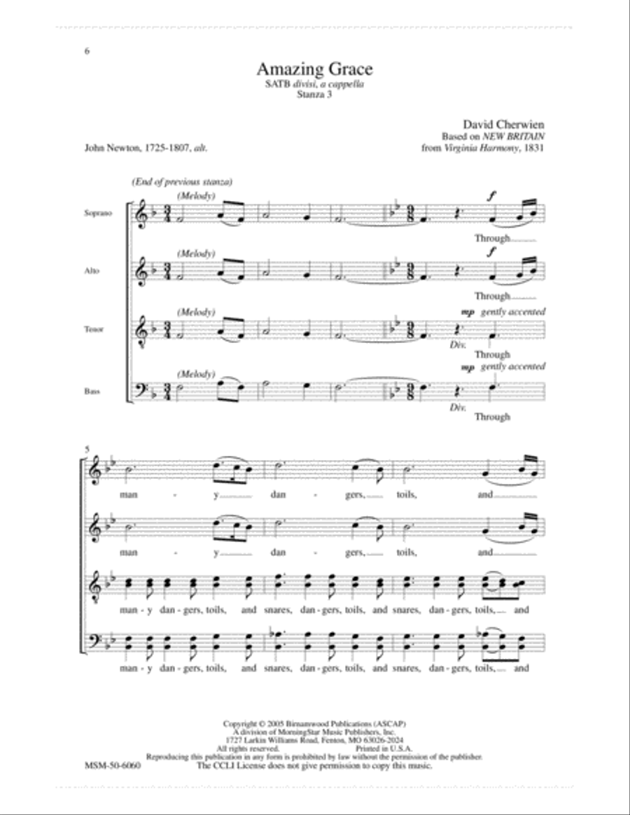 Five Choral Stanzas, Set 2 4-Part scores gallery preview page 3