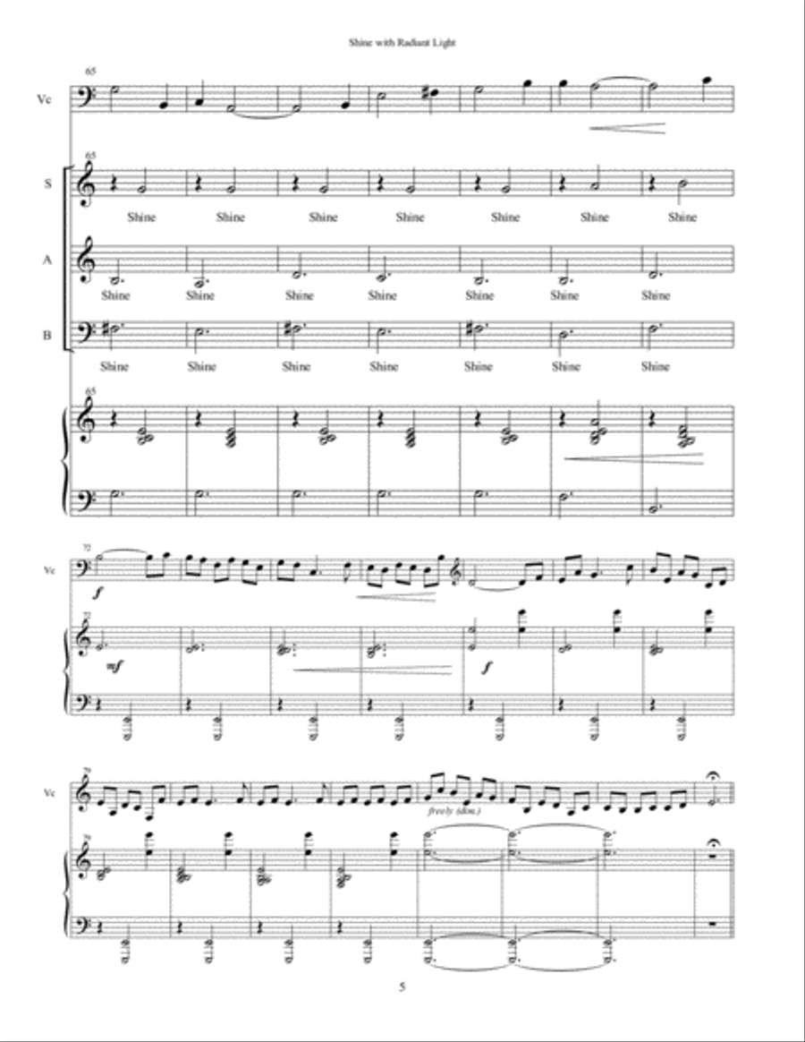 Shine with Radiant Light 3-Part scores gallery preview page 6