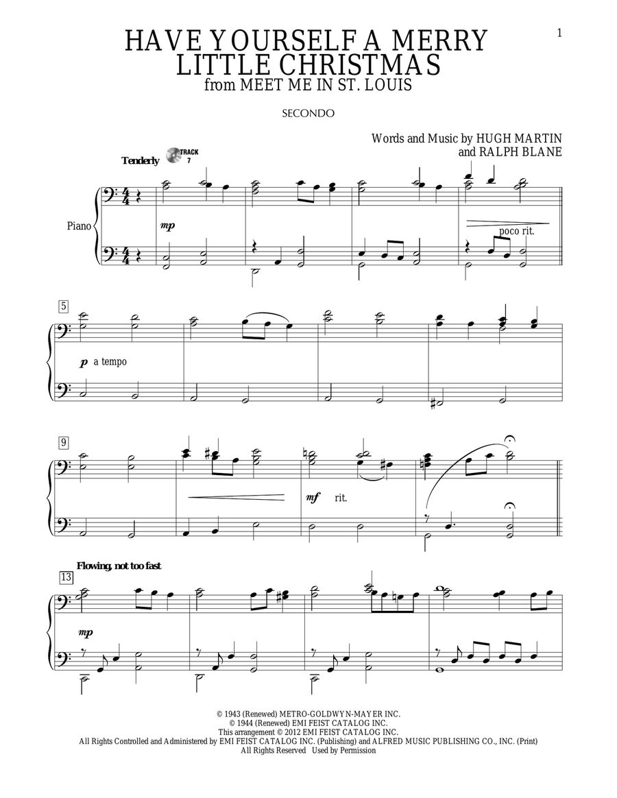 Have Yourself A Merry Little Christmas Piano Duet scores gallery preview page 1