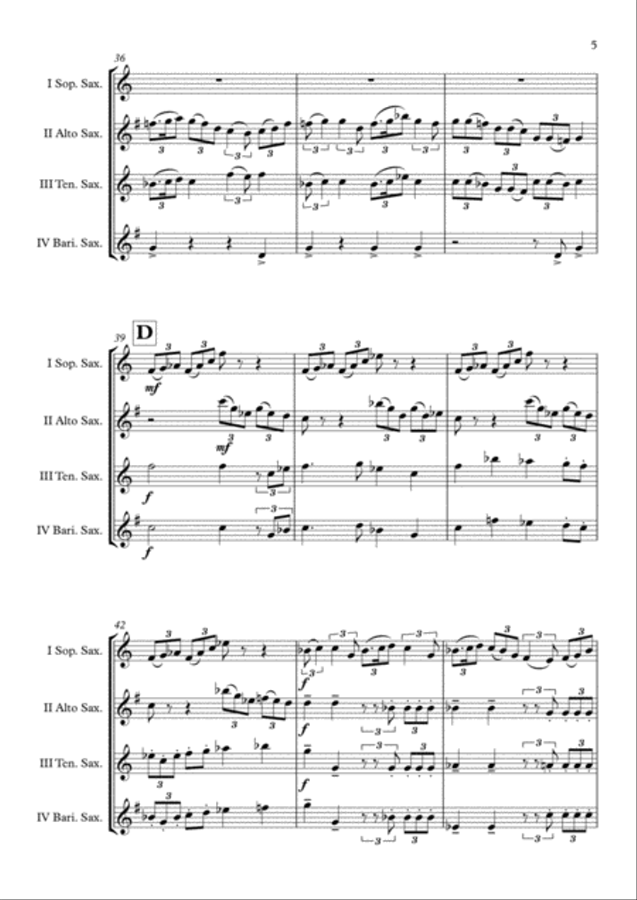 This Is Berk Saxophone Quartet scores gallery preview page 6