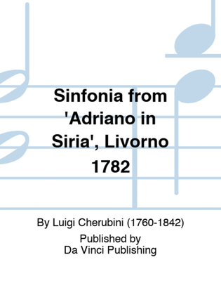 Sinfonia from 'Adriano in Siria', Livorno 1782