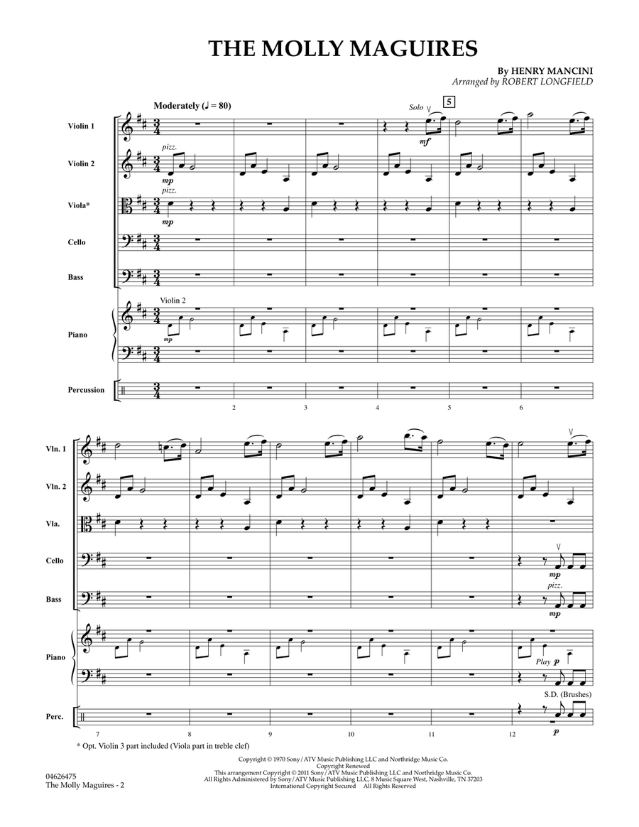 The Molly Maguires - Full Score Orchestra scores gallery preview page 2