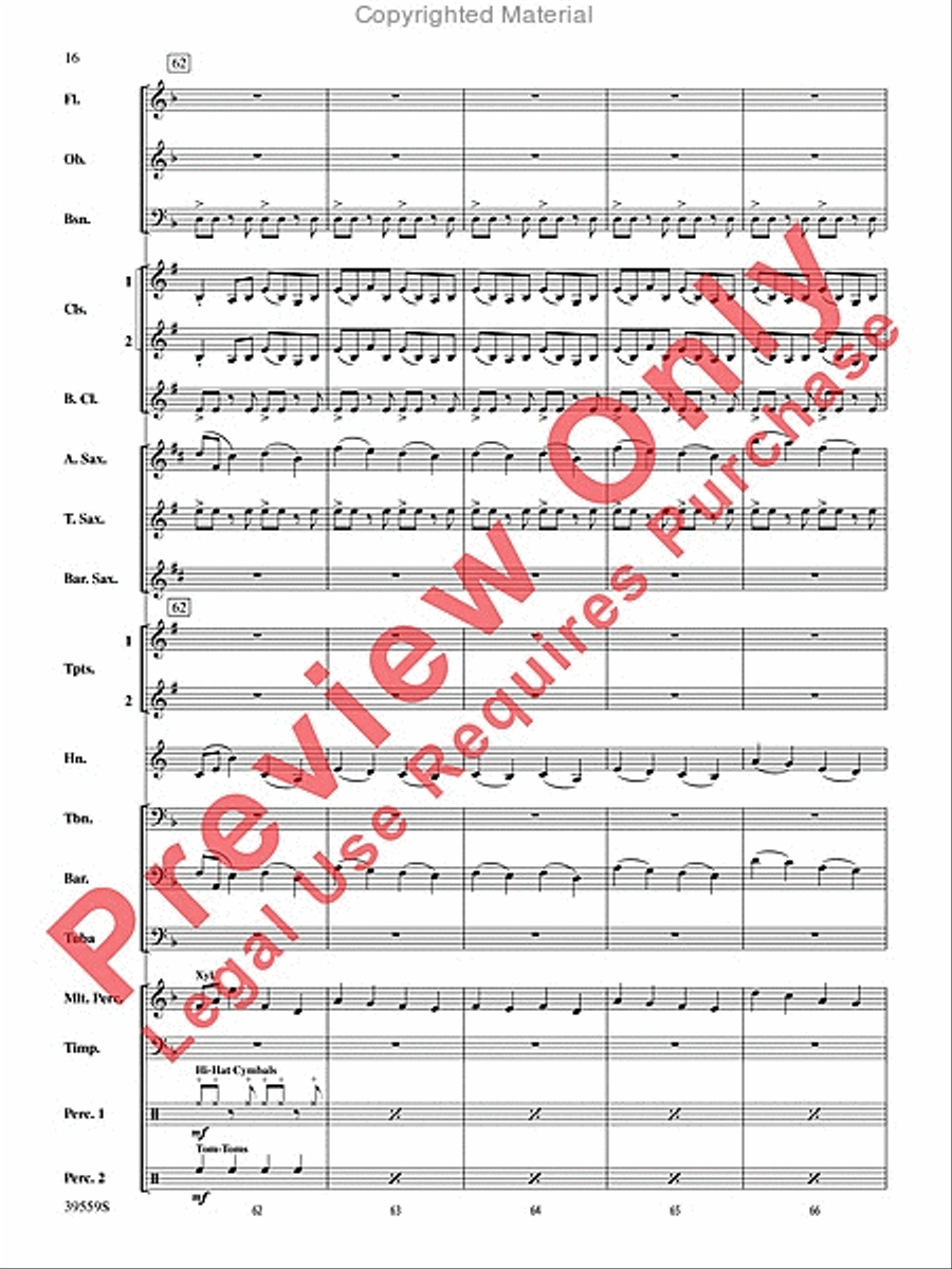 Wizards in Winter Concert Band scores gallery preview page 16
