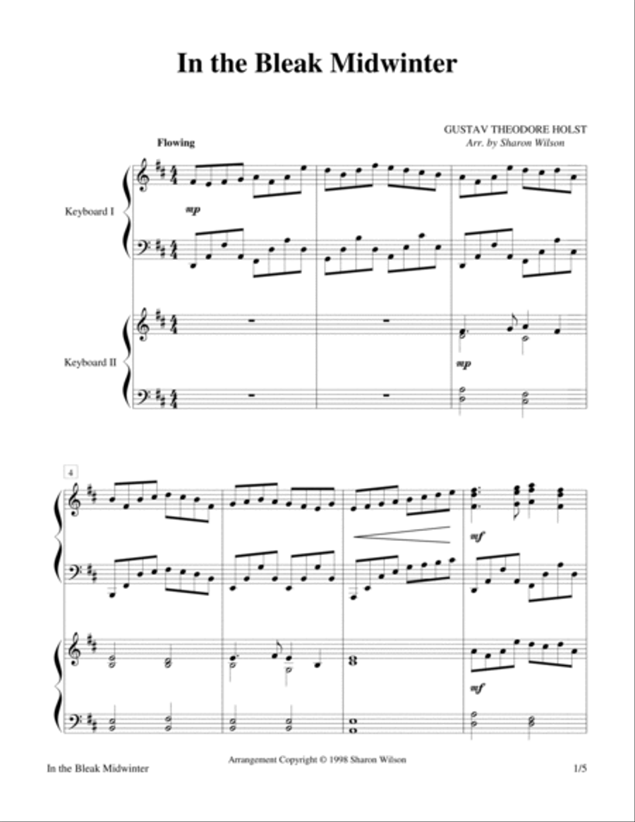 In the Bleak Midwinter (2 Pianos, 4 Hands) 2 Pianos, 4-Hands scores gallery preview page 4
