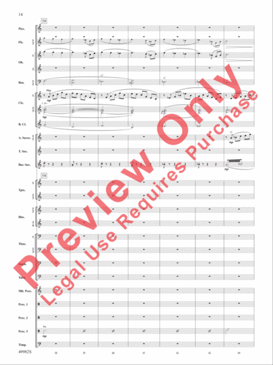Midnight Ride Concert Band scores gallery preview page 15