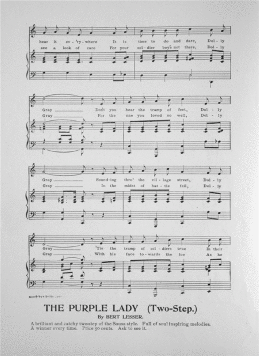Good-Bye Dolly Gray Voice scores gallery preview page 3