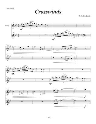 Book cover for Crosswinds (Flute Duet)