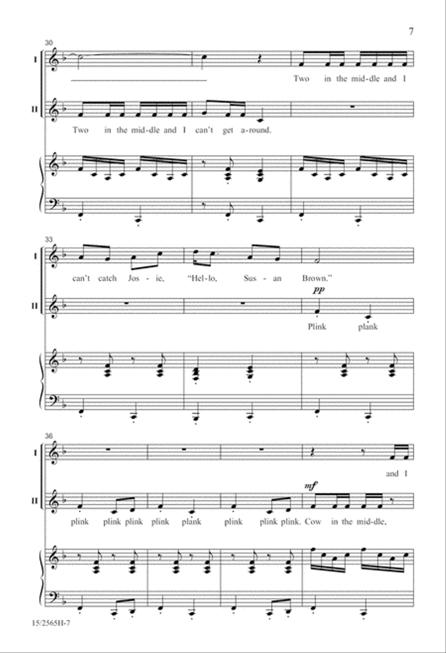 Folk Song Jubilee 2-Part scores gallery preview page 8