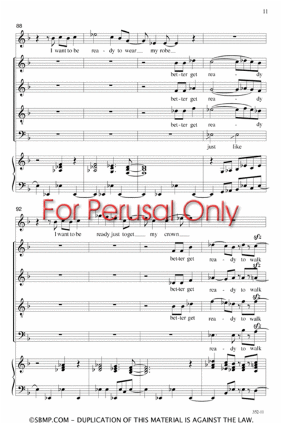 Walk in Jerusalem - SATB Octavo 4-Part scores gallery preview page 11