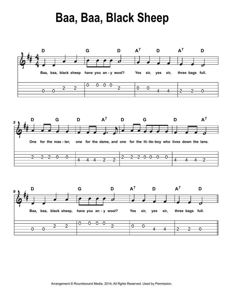 Easy nursery rhymes on guitar new arrivals