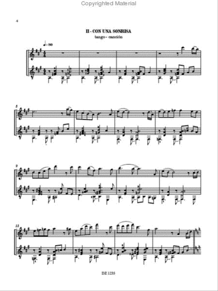 Cinq microtangos Flute scores gallery preview page 2