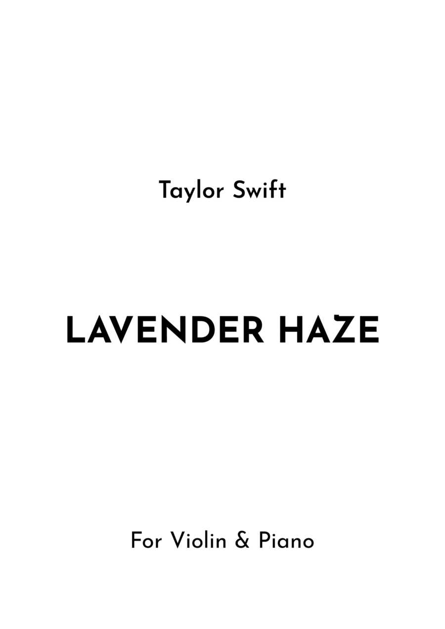 Lavender Haze Lavender Haze Violin Solo scores gallery preview page 1