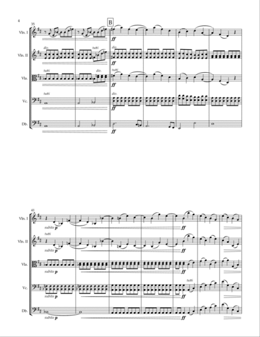 Symphony in D minor (Movement 3) String Orchestra scores gallery preview page 4