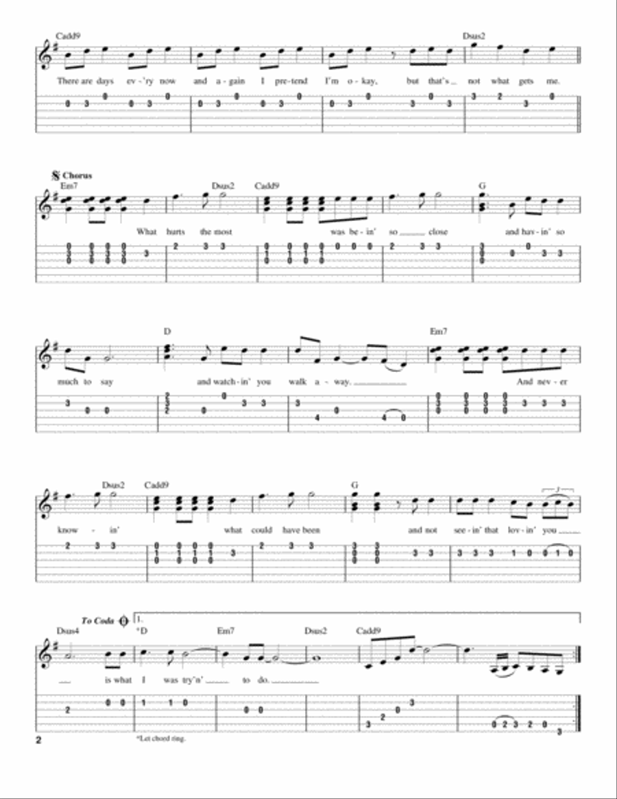 What Hurts The Most Acoustic Guitar scores gallery preview page 2