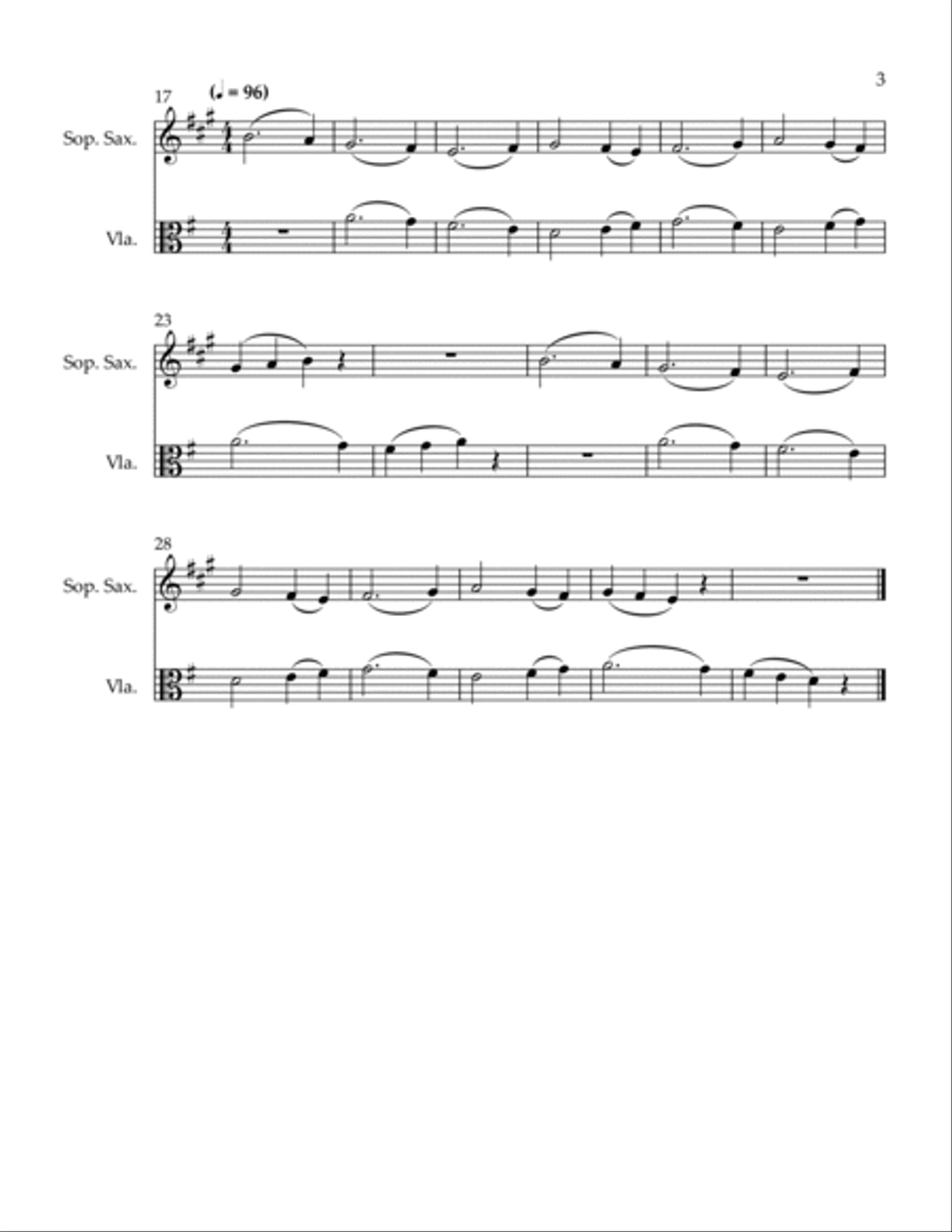 3 Conversations Soprano Saxophone scores gallery preview page 3