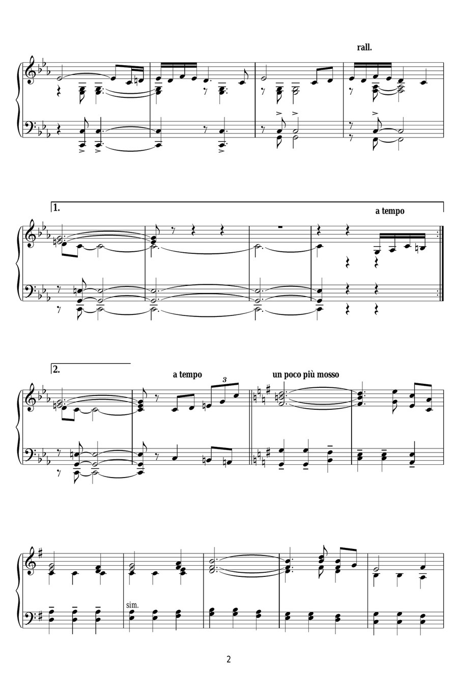 Secret Army (Theme) Piano Solo scores gallery preview page 2
