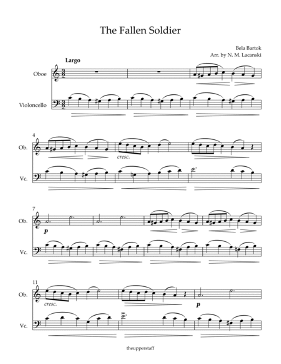 The Fallen Soldier The Fallen Soldier Oboe scores gallery preview page 2