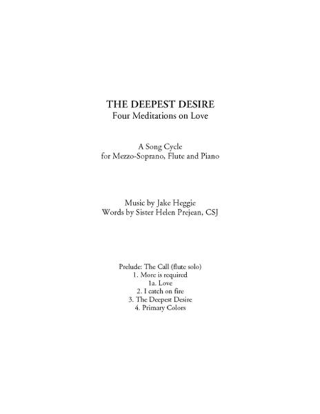 The Deepest Desire (piano/vocal score)