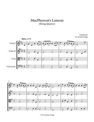 MacPherson's Lament (String Quartet)