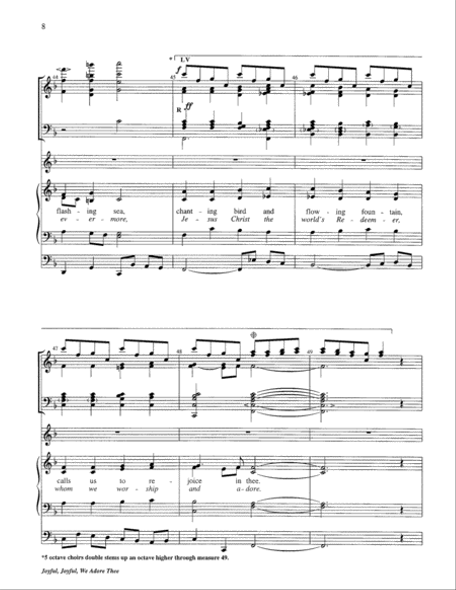 Joyful, Joyful, We Adore Thee 5-Octaves scores gallery preview page 22