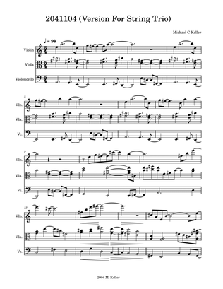 2041104 (Version For String Trio) - Score Only