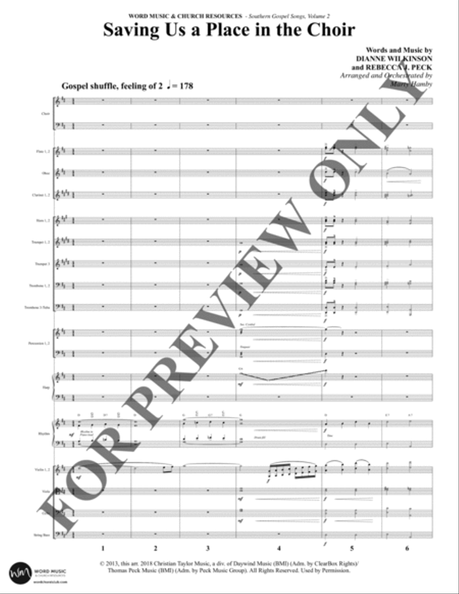 Southern Gospel Songs, Volume 2 - Orchestration Choir scores gallery preview page 2