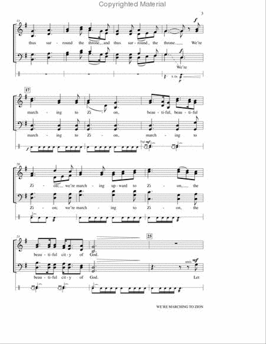 We're Marching to Zion 4-Part scores gallery preview page 3