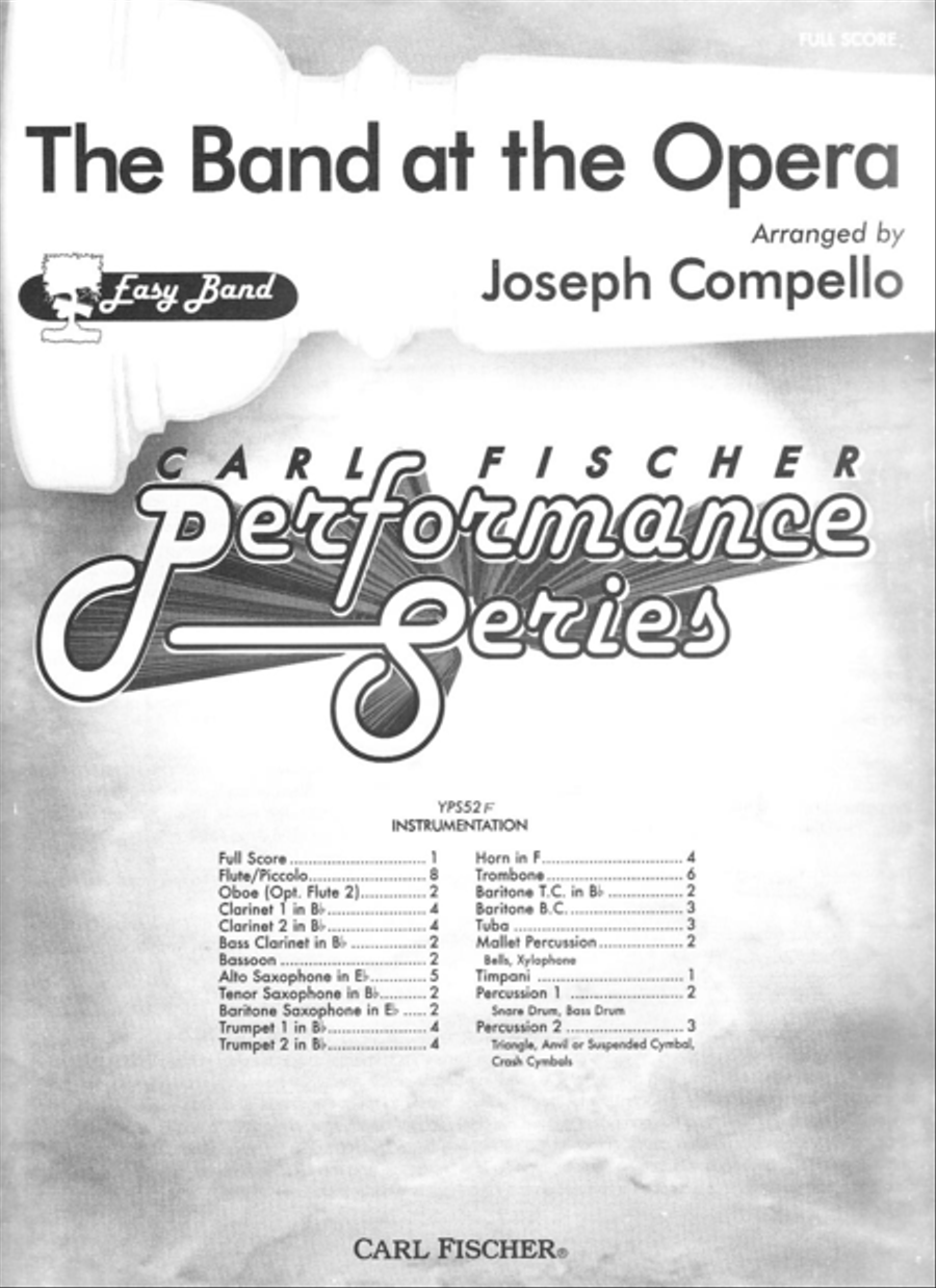 The Band at the Opera Concert Band scores gallery preview page 1