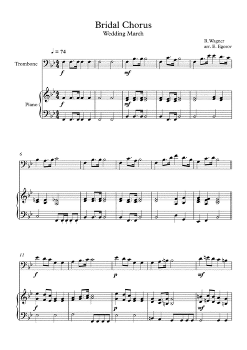 Bridal Chorus (Wedding March), Richard Wagner, For Trombone & Piano image number null